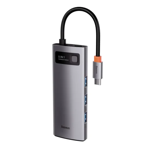 USB хъб Baseus Type-C 5 в 1 с 3х USB 3.0