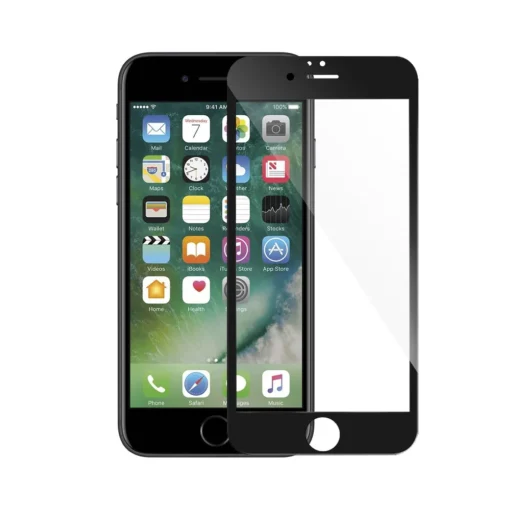 Защитни стъкла за мобилни телефони Стъклен протектор Mocoson Nano Flexible за iPhone 7 Plus 5D 0.3 mm Черен -