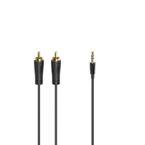 Аудио кабел HAMA 3.5 mm жак мъжко - 2 x Чинч мъжко 3.0м Essential