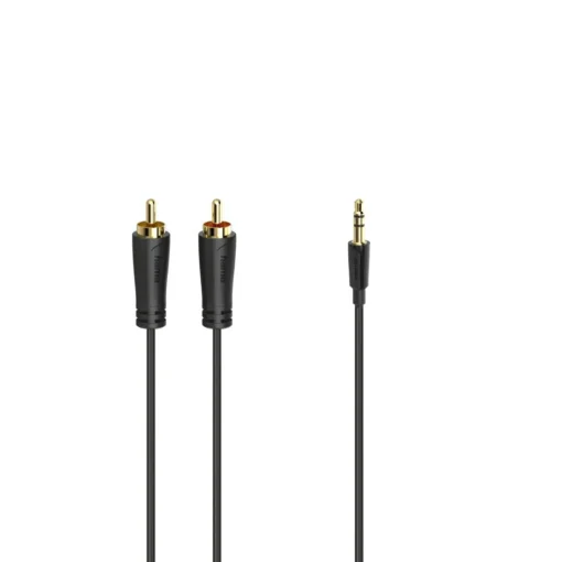 Аудио кабел HAMA 3.5 mm жак мъжко - 2 x Чинч мъжко 3.0м Essential