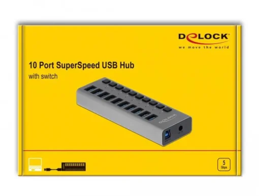 USB хъб Delock 10 x USB-A
