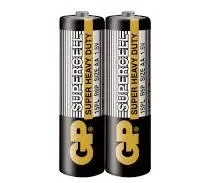 Цинк карбонова батерия GP  SUPERCELL 15PL-S2 R6 2 бр. в опаковка / shrink