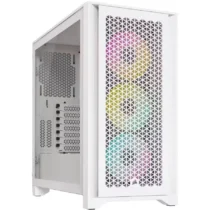 Кутия за компютър Corsair iCUE 4000D RGB Airflow Mid Tower Tempered Glass Бяла
