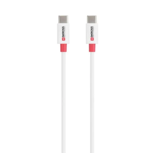 Кабел Skross USB-C - USB-C 2.0 мъжко 0.15 м Бял