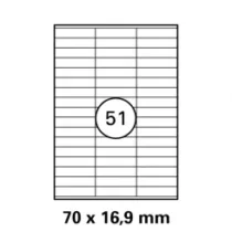 УНИВЕРСАЛНИ ЕТИКЕТИ - 70 mm x 16.9 mm - 51 броя на лист - P№ BR3420 - OUTLET - GENTLE - `100