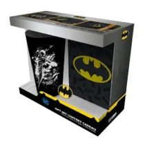 Комплект ABYSTYLE DC COMICS - Pck XXL glass + Pin + Pocket Notebook "Batman" Черен