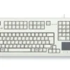 Компактна жична клавиатура CHERRY G80-11900 с Trackball сива