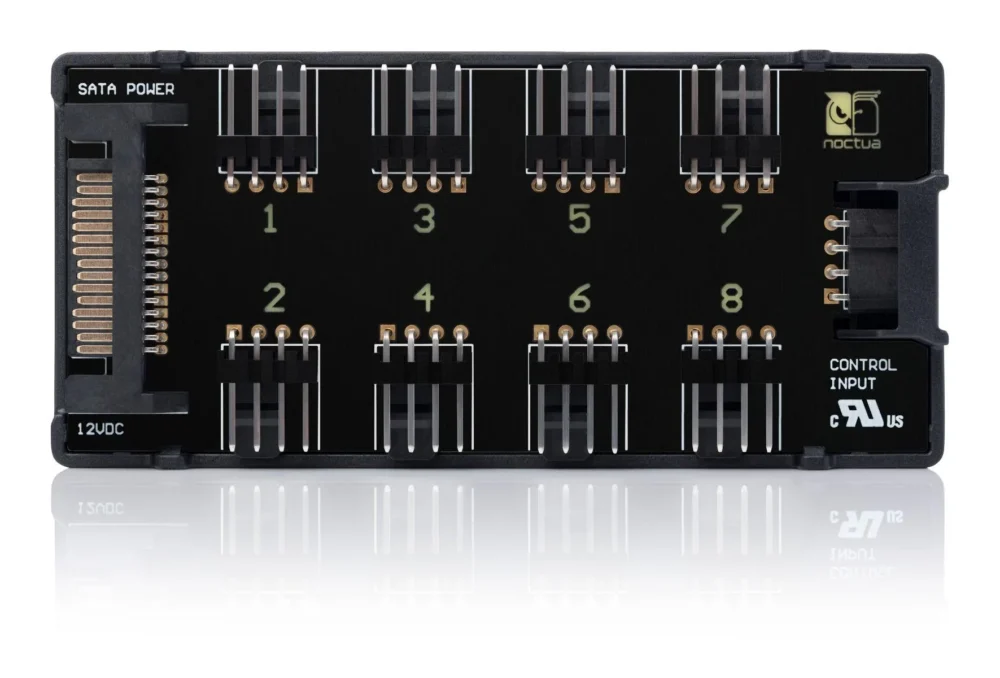 Контролер за 8 вентилатора Noctua NA-FH1 5-12V 3pin/4pin Черен