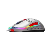Геймърска мишка Xtrfy M42 Retro RGB Бял/Сив/Червен