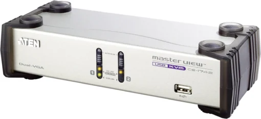 KVMP превключвател ATEN CS1742C-AT 2-портов USB VGA Dual Display Audio