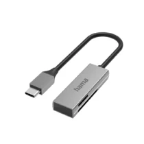 Четец за карти HAMA USB-C USB 3.0 SD/microSD Сребрист