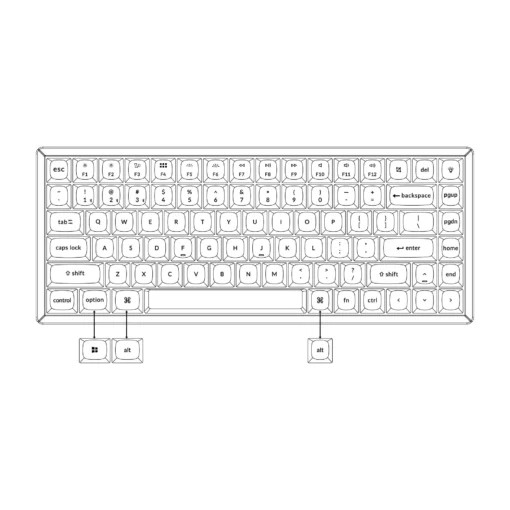Геймърска механична клавиатура Keychron K2 Pro Hot-Swappable Keychron K Pro Mechanical Brown Switch