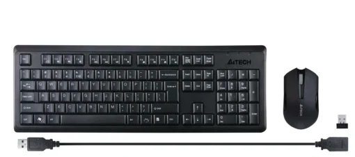 Комплект клавиатура и мишка A4tech 4200N Безжичен мишка V-track