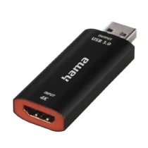 Video Recording стик HAMA 74257 HDMI женско - USB мъжко 4К  Черен
