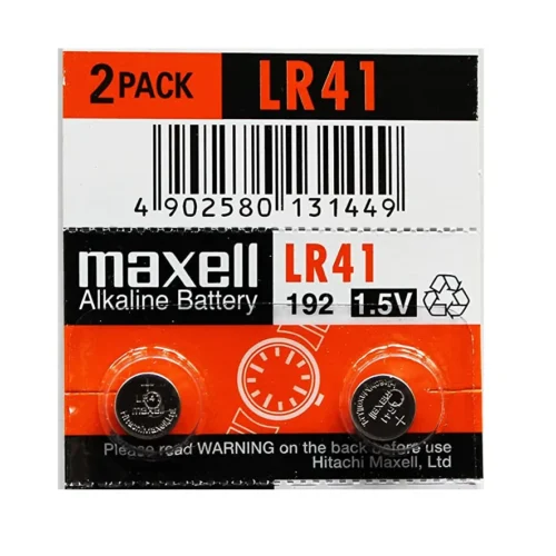 Бутонна микроалкална батерия LR41 /AG3/ 2бр. 155V в опаковка