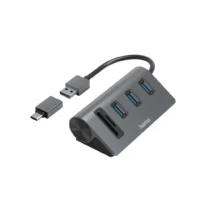 HAMA USB хъб/четец на карти 5 порта 3x USB-A SD microSD вкл. USB-C