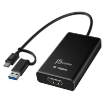 Кепчер адаптер j5create JVA11 HDMI - USB-C 4K Черен