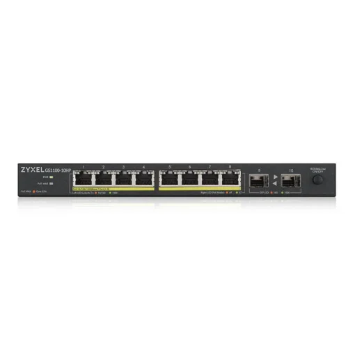 Суич ZYXEL GS1100-10HP, 8-портов, Gigabit, PoE, 2xSFP - Image 3