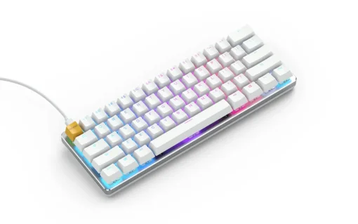 Геймърскa механична клавиатура Glorious White Ice GMMK RGB Compact