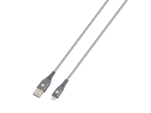 Кабел Skross USB-A - Lightning Метална оплетка 1.20 м Сив