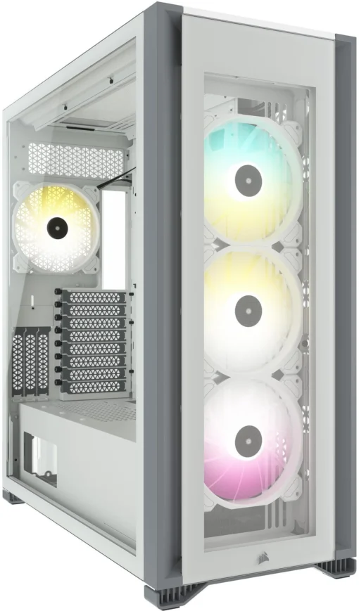 Кутия за компютър Corsair iCUE 7000X RGB Full Tower Tempered Glass Бяла