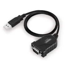 Конвертор Ewent USB -  RS232 9 пин мъжко Черен