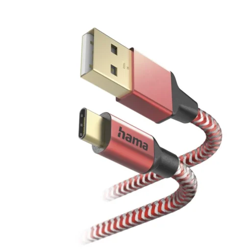 Кабел за зареждане “Reflective” USB-C – USB-A 1.5м