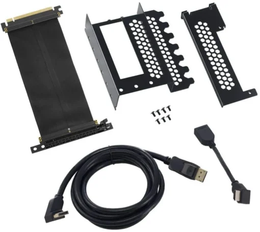 Универсален брекет и кабел за вертикален монтаж за видео карта CableMod PCIe x16 1x