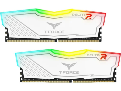Памет за компютър Team Group T-Force Delta RGB White DDR4 - 16GB (2x8GB) 3200MHz CL16-18-18-38