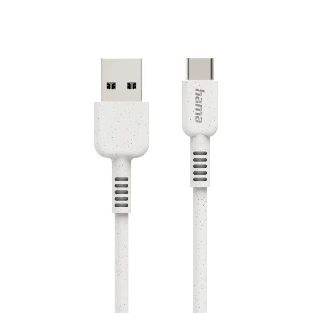 Кабел за зареждане HAMA "Eco" USB-A - USB-C 1 м бял
