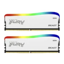 Памет за компютър Kingston FURY Beast White RGB 32GB(2x16GB) DDR4 PC4-25600 3200MHz CL16