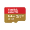 Карта памет SANDISK Extreme microSDXC 64GB Class 10 U3 V30 80 MB/s
