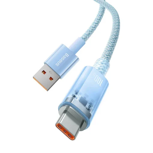 Кабел Baseus Explorer USB към USB-C 100W 1м CATS010403 – син