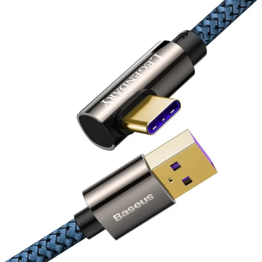 Кабел Baseus Legend Elbow CACS000503 USB към USB-C PD 2.0 66W 2м син