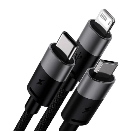 Кабел Baseus StarSpeed USB към M+L+C 3.5A Fast Charging 1.2м CAXS000001 –