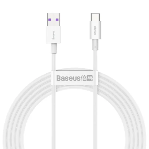 Кабел Baseus Superior CATYS-A02 USB-A към USB-C 66W 2м бял