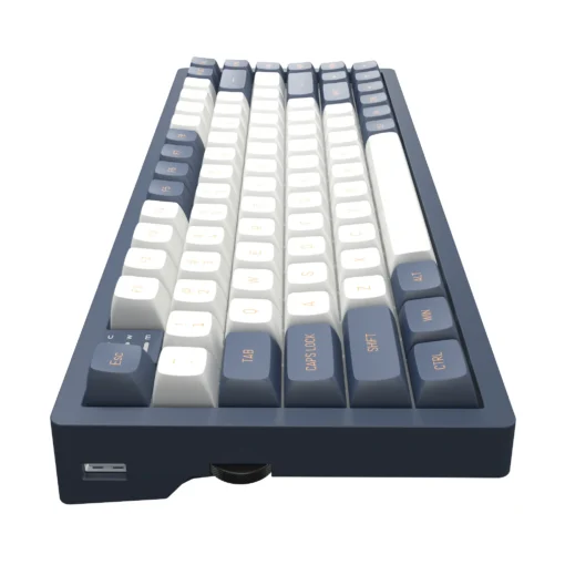 Геймърскa механична клавиатура Dark Project KD83A Ivory/Navy Blue RGB 75% – G3MS Sapphire Switches