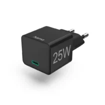Бързо мини зарядно HAMA 220V USB-C PD/Qualcomm 25W Черен