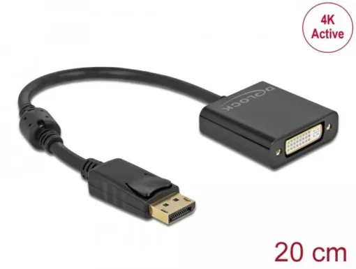 Адаптер Delock 63482 DisplayPort мъжко – DVI женско