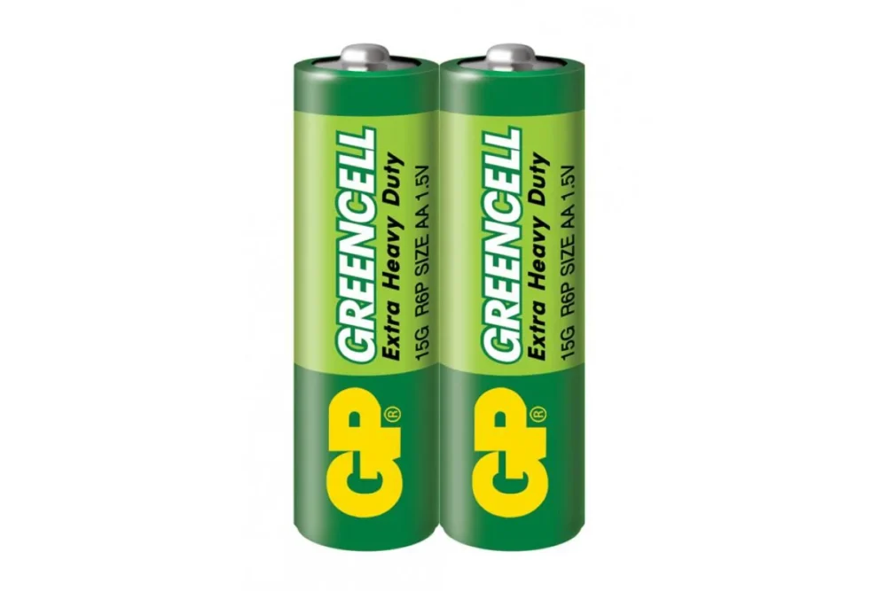 Цинк карбонова батерия GP R6  GREENCELL 15G-S2 /2 бр. в опаковка/ shrink