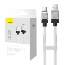 Кабел  Baseus CoolPlay USB към USB-C 100W 2м CAKW000702 - бял