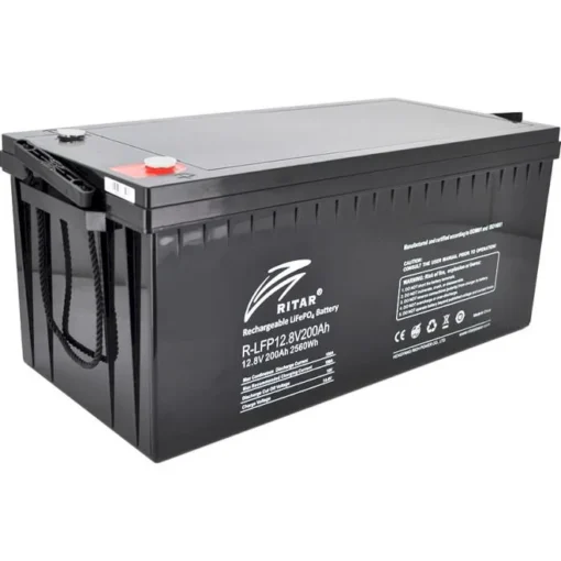 Литиево йонна LiFePO4 Батерия за соларни системи LFP12.8V200AH  12V / 200Ah -522/ 240 /219 mm  F12/M8