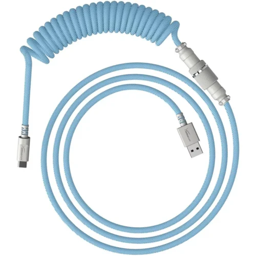 Кабел за клавиатура HyperX Coiled Cable USB-C Light Blue-White