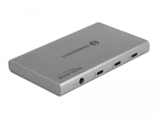 Хъб Delock Thunderbolt 4 портов 3 x Thunderbol 4 1x USB-A Сив