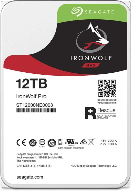 Хард диск SEAGATE IronWolf Pro 12TB 256MB 7200 rpm SATA 6.0Gb/s ST12000NE0008