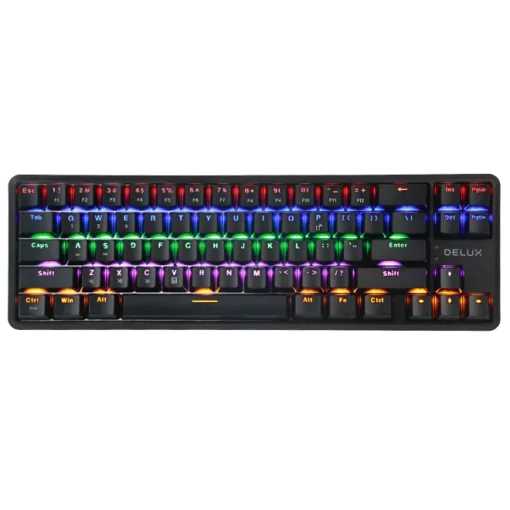 Клавиатура Delux KM32 механична геймърска USB Type-C/Bluetooth v5.0 Rainbow RGB
