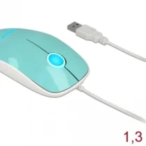 Мишка за компютър оптична DeLock USB-A Кабел 1.3 м USB 1200 dpi