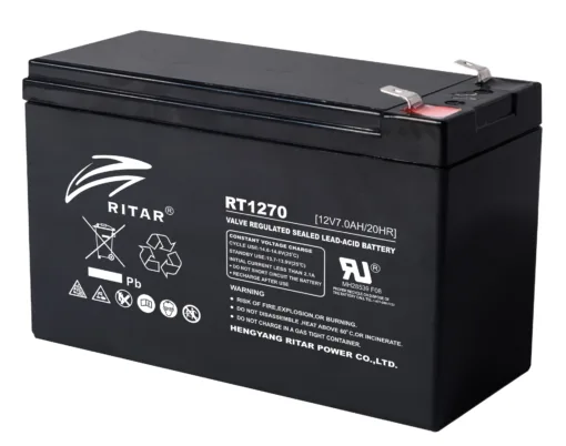 Оловна Батерия RITAR (RT1270) AGM 12V 7Ah 151/ 65/ 94 mm Терминал2