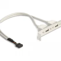 Скоба Delock За монтаж в PC USB 10 pin към 2 x USB 2.0 type A