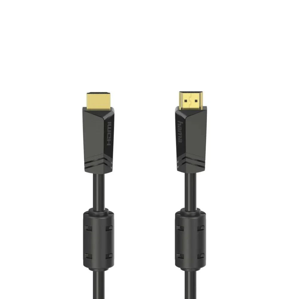 Кабел HAMA High-Speed HDMI мъжко - HDMI мъжко 4K 18GB/s Ethernet 10 м Позл. конектори 2 филтъра